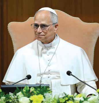 Léon XIV dans la salle du Synode le 25 mai 2026. Photo : © Vatican Media.